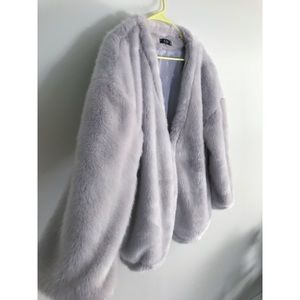 Grey Faux Fur Jacket